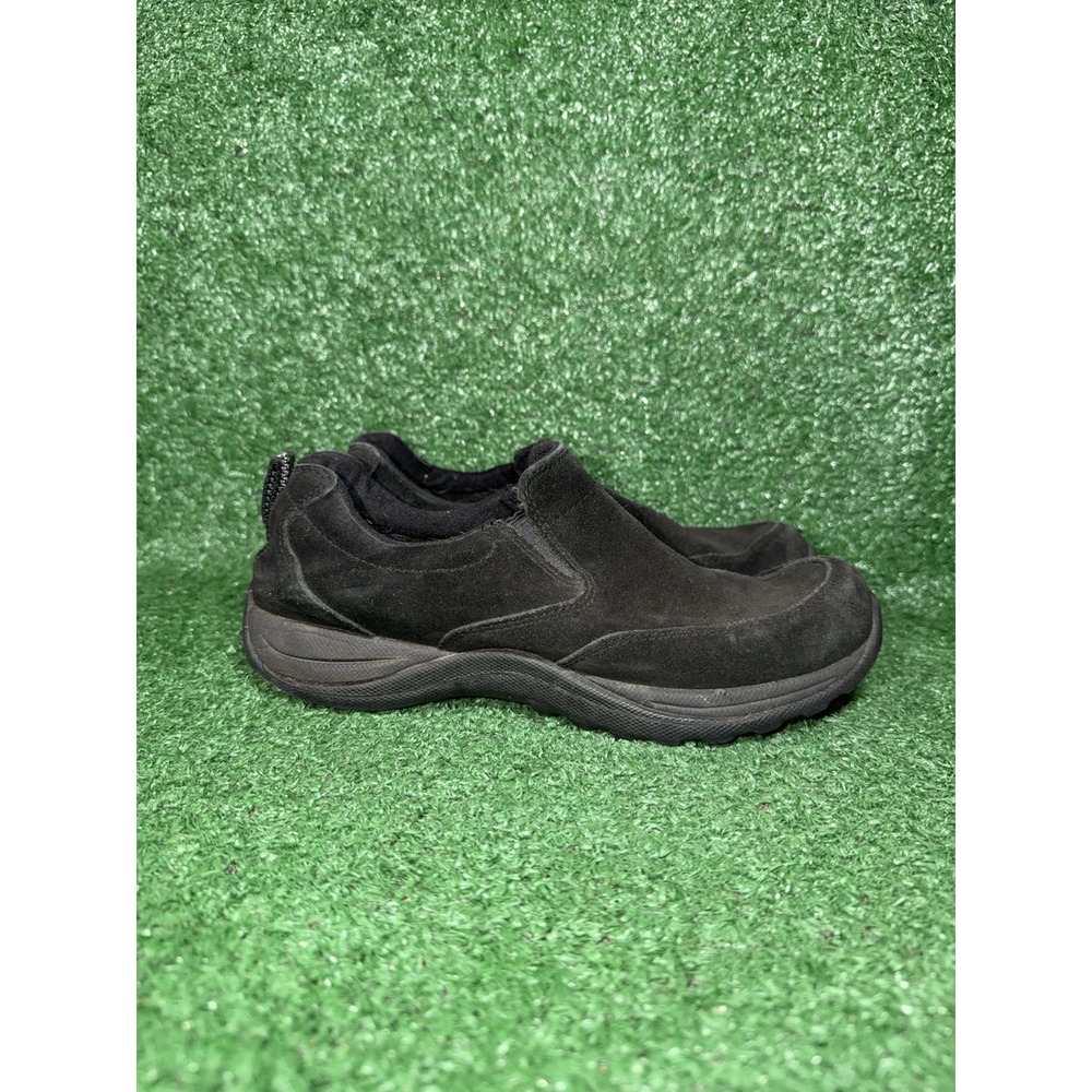 LL Bean Shoes Women Size 8 Wide Suede Slip‎ On Comfort Moccasin Black 254547